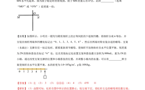 模块三实验专题37探究杠杆的平衡条件（解析版）_8、物理总复习_2025年中考复习资料_（2025中考全国通用）2024年中考物理真题分类汇编