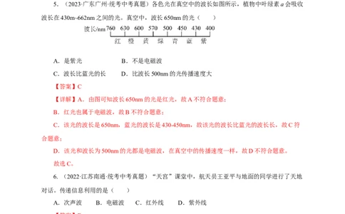 专题20信息的传递能源（真题训练）-2024物理中考一轮复习精品资料（解析版）_8、物理总复习_2024年中考复习资料_一轮复习_更新2024年中考物理一轮复习精品资料_配套练习
