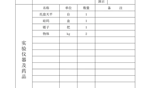 中小学教学仪器借（领）用登记表_初物_八年级上下册+九年级全一册物理_八年级物理下册_全套教学资源_课件教案教学反思_其他试卷+重点讲练_其他