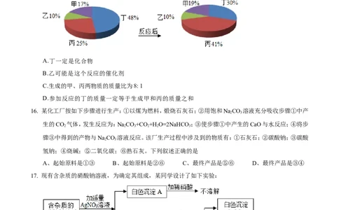 2017山东泰安化学试卷+答案(word整理版)_山东历年中考真题_山东省历年中考真题2013~2024_初中化学历年真题（2013-2024）