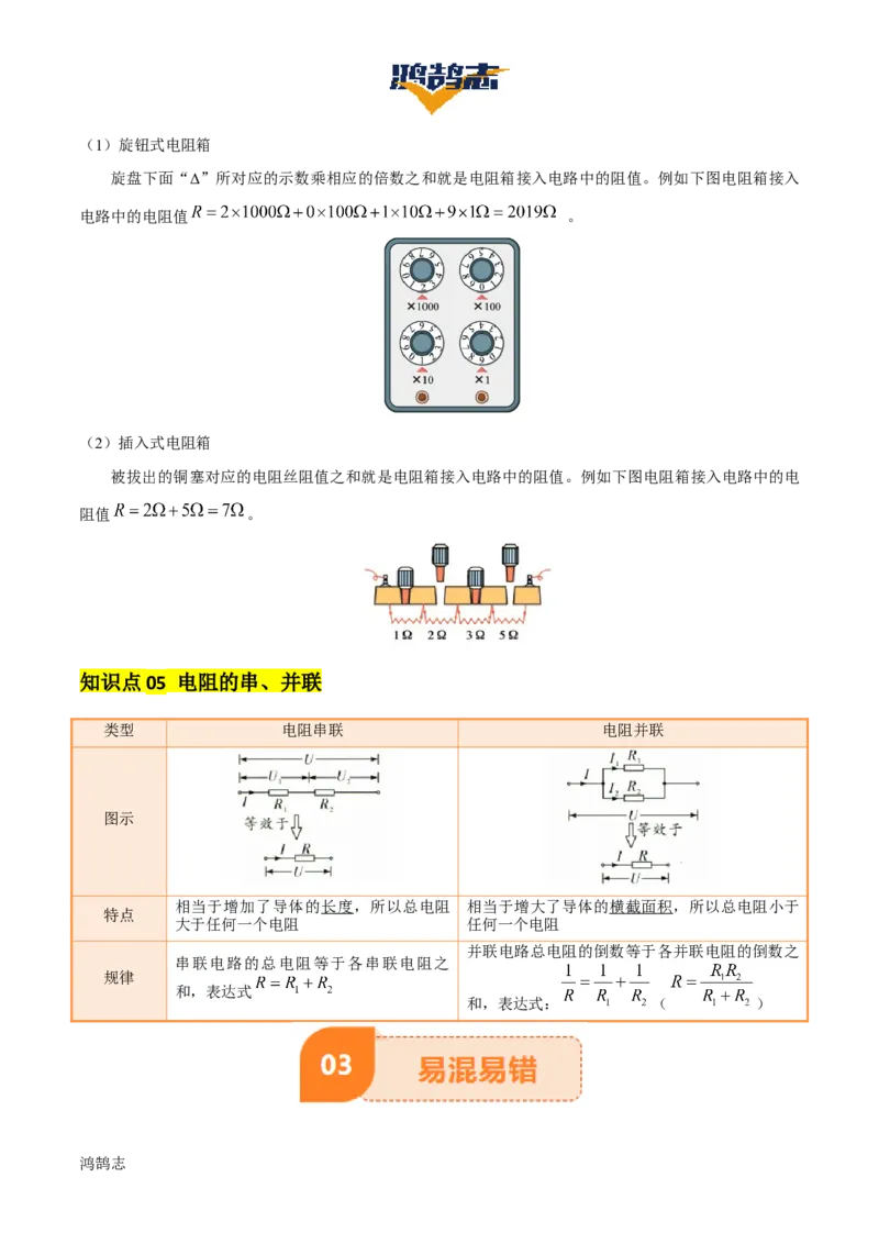 专题14电学基础（6大模块知识清单+5个易混易错+7种方法技巧+典例真题精析）（解析版）_8、物理总复习_物理一轮复习