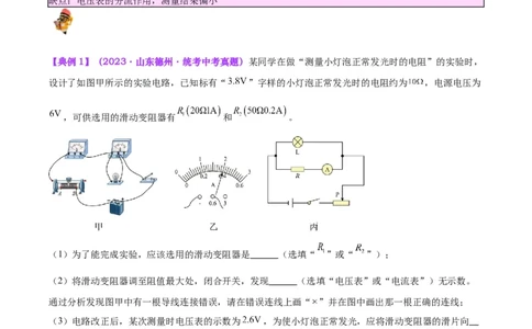 专题23电阻的测定（解析版）_8、物理总复习_2024年中考复习资料_一轮复习_完备战2024年中考物理一轮复习考点帮（全国通用）_教师版（含答案解析）