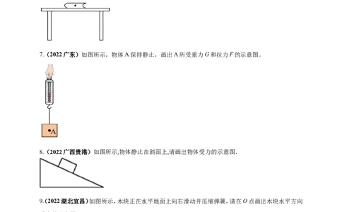专题25力学做图重点问题（原卷版）_8、物理总复习_8.中考物理总复习_2023年中考复习资料_二轮复习_2023年二轮复习小微专题精准练助力中考物理四点问题大突破（通用版）