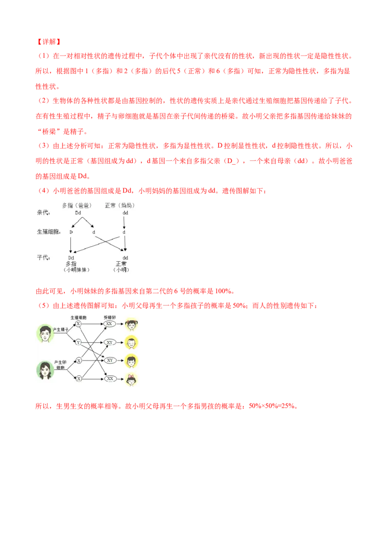 02生物的遗传和变异A卷（解析版）_初中全科电子版试卷练习试题_生物_生物8下练习_人教生物8年级下单元试卷38份_第3套八年级生物下册单元试卷（人教版）06份