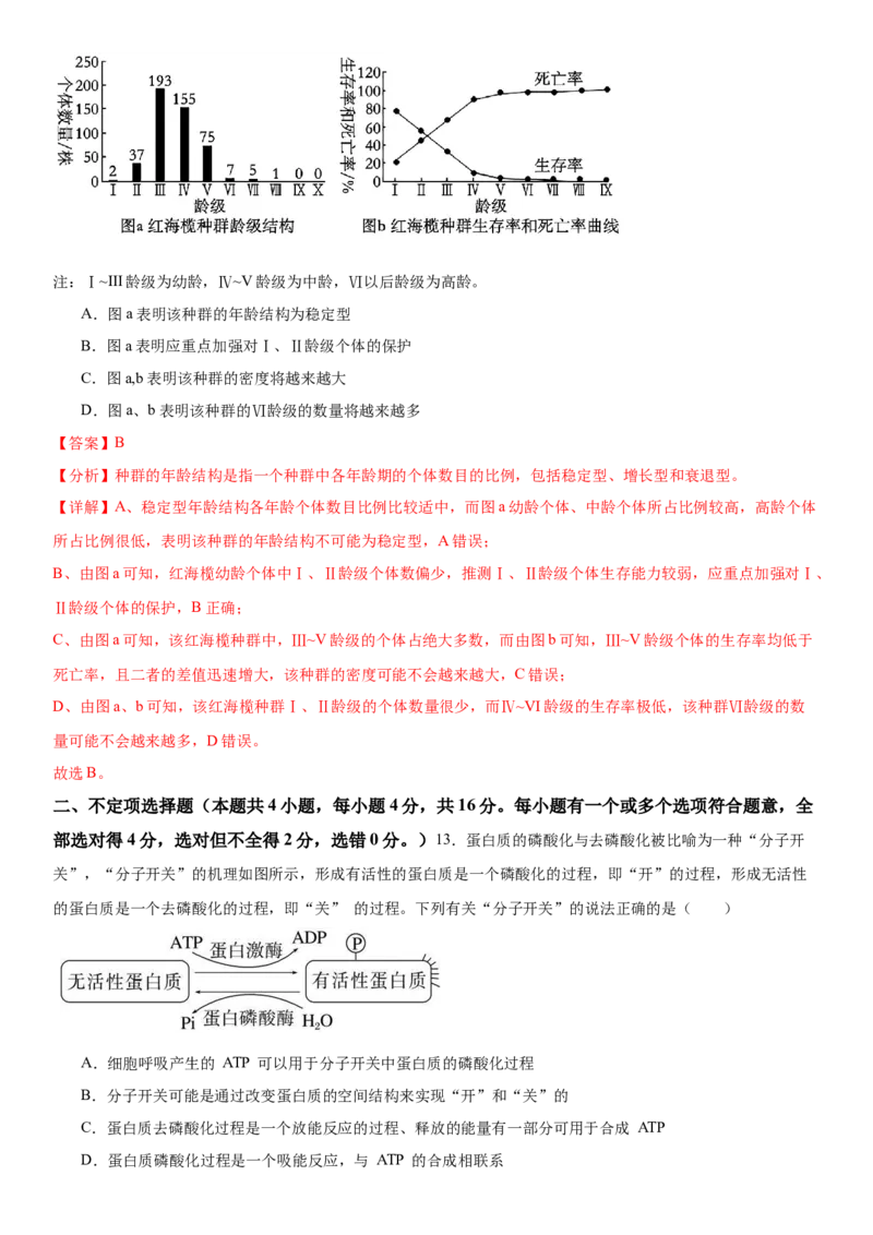 黄金卷05（解析版）_2024年新高考资料_4.2024高考模拟预测试卷_赢在高考&middot;黄金8卷备战2024年高考生物模拟卷（湖南专用）31263208