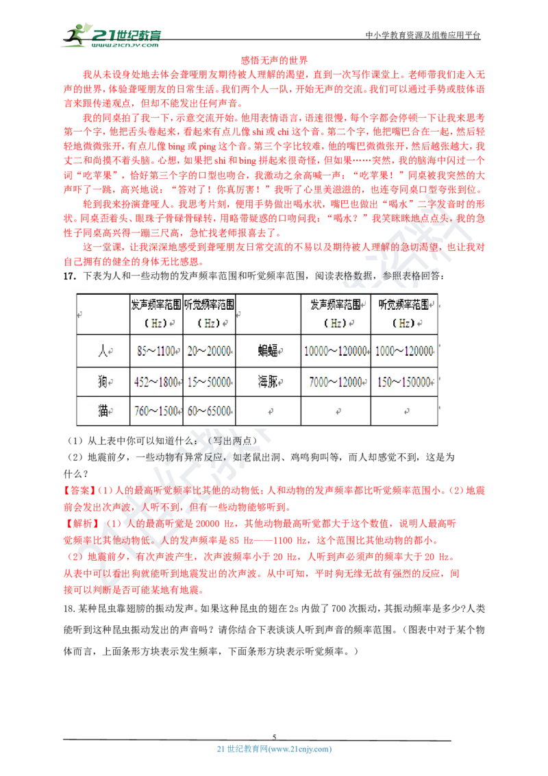 专题28声学简答与阅读理解冷点问题（解析版）_8、物理总复习_8.中考物理总复习_2023年中考复习资料_专项复习_2023年用小微专题精准练助力中考物理四点问题大突破