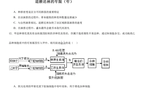 黄金卷07（原卷版）_2024年新高考资料_4.2024高考模拟预测试卷_赢在高考&middot;黄金8卷备战2024年高考生物模拟卷（湖南专用）31263208
