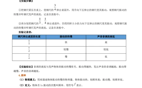 课时2.2声音的特性（教师版）_初物_八年级上下册+九年级全一册物理_八年级物理上册_讲义