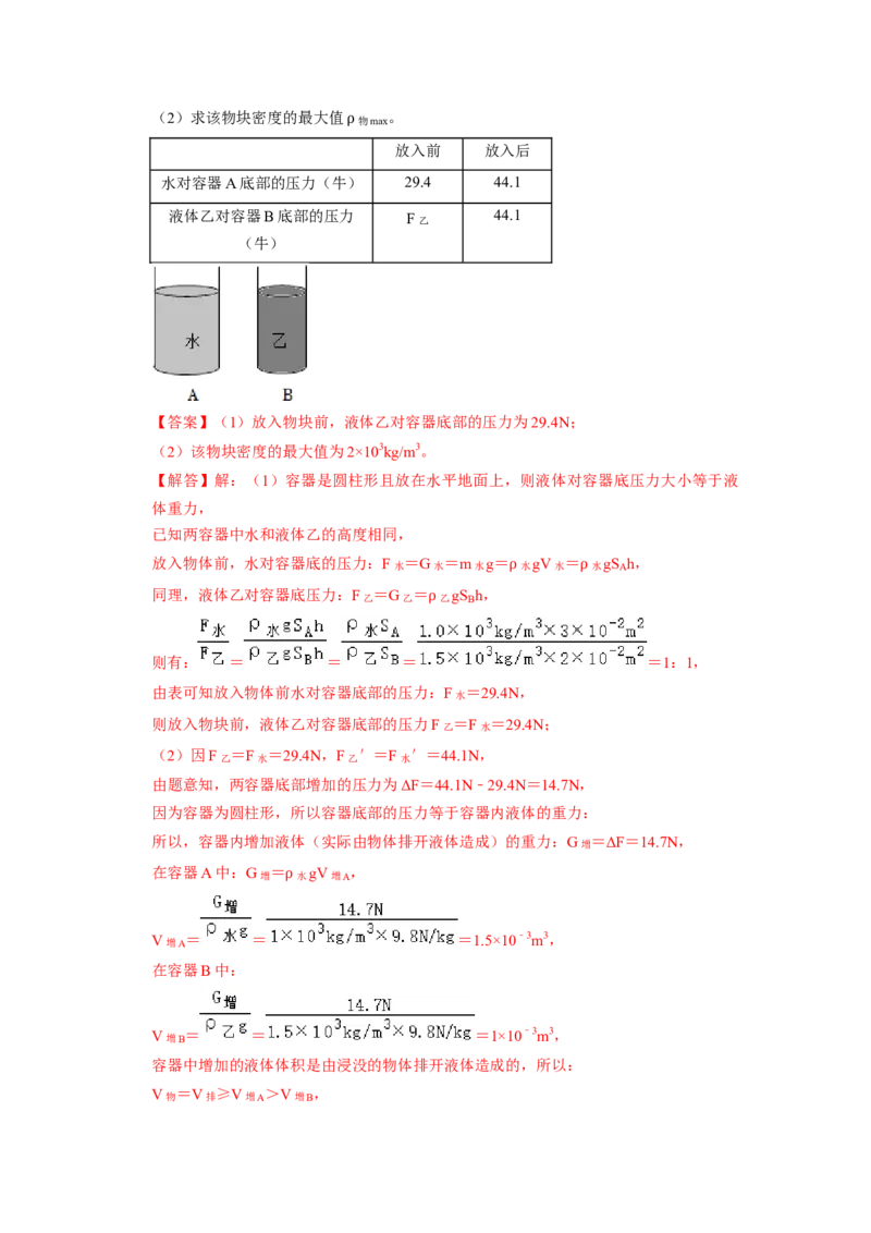专题03压强与液体的压强九大题型（解析版）_初物_八年级上下册+九年级全一册物理_八年级物理下册_压轴题训练（更新中）-U172