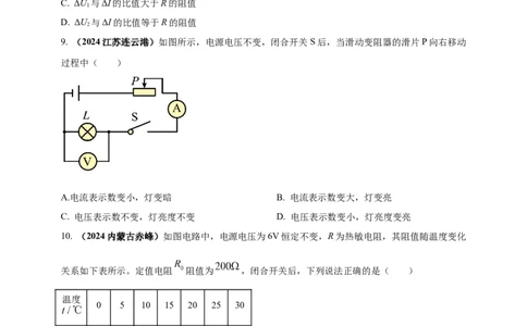 模块四应用专题57动态电路分析问题（原卷版）_8、物理总复习_2025年中考复习资料_（2025中考全国通用）2024年中考物理真题分类汇编