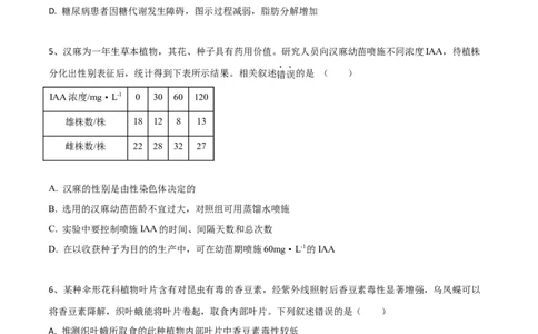 黄金卷07（考试版）-赢在高考&middot;黄金8卷备战2024年高考生物模拟卷（河北专用）_2024年新高考资料_4.2024高考模拟预测试卷