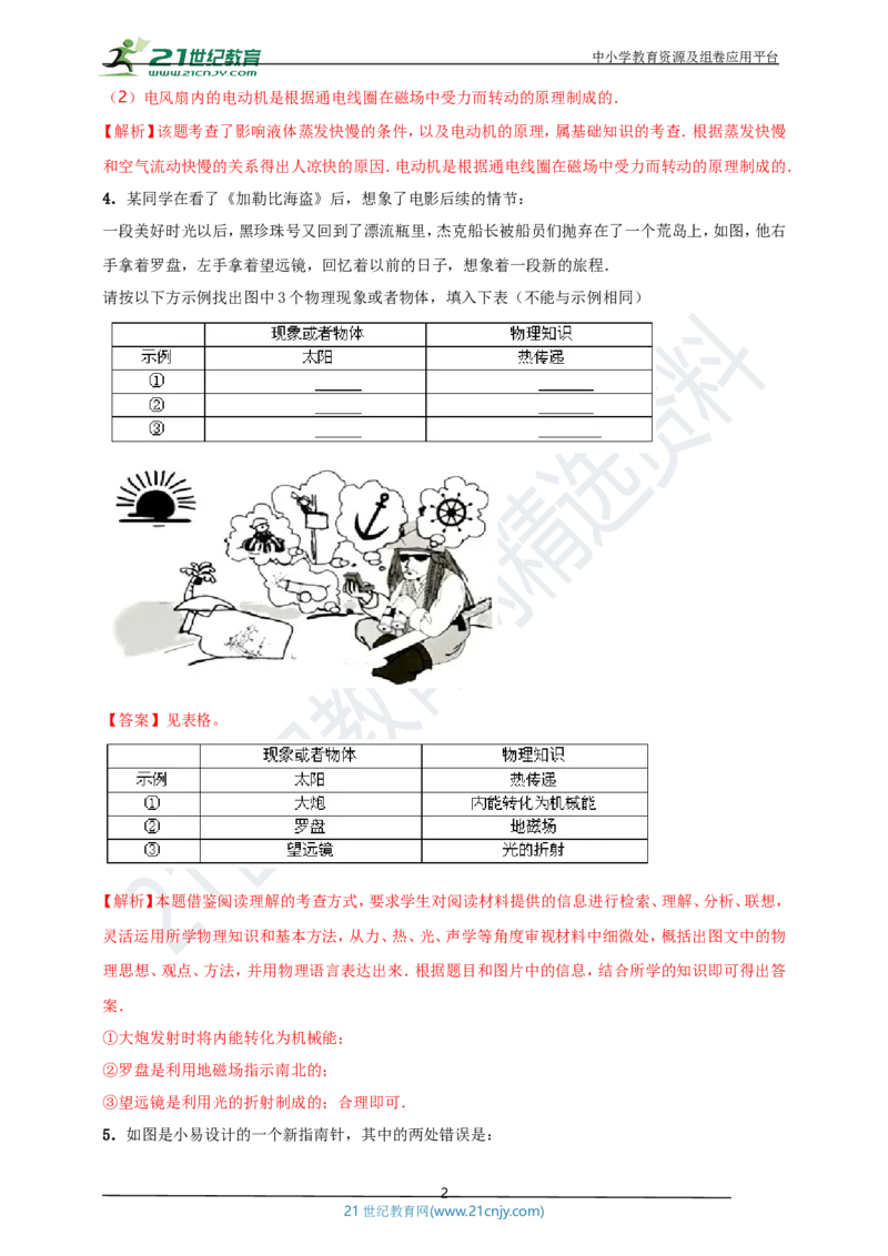 专题33磁学简答与阅读理解冷点问题（解析版）_8、物理总复习_8.中考物理总复习_2023年中考复习资料_专项复习_2023年用小微专题精准练助力中考物理四点问题大突破