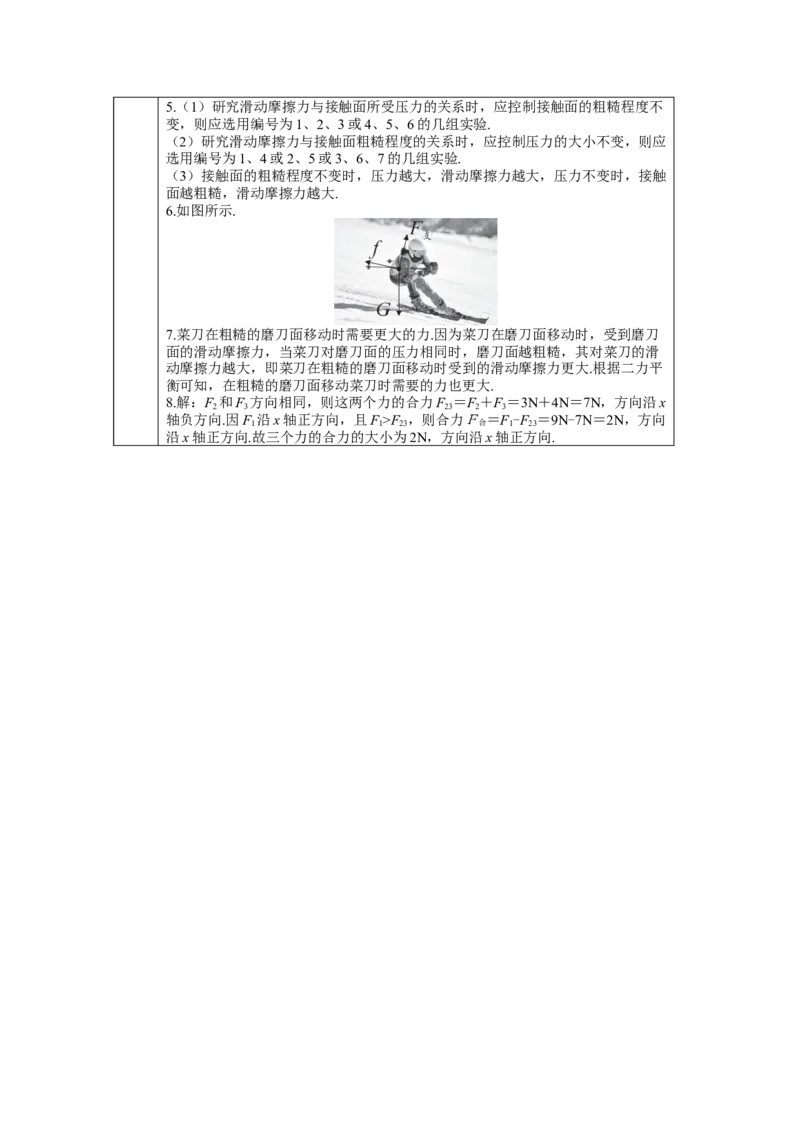 本章复习和总结_初物_八年级上下册+九年级全一册物理_八年级物理下册_全套教学资源_课件教案教学反思_教案_第八章运动和力