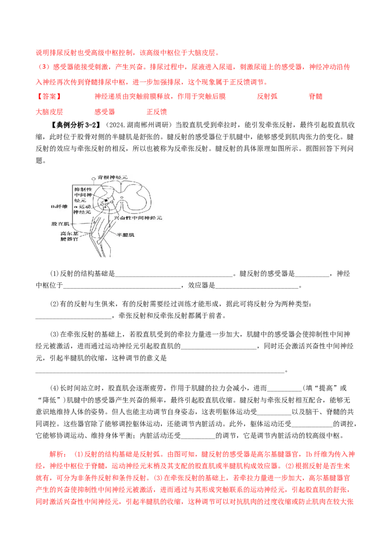 专题09稳态与调节分析（解析版）_2025年新高考资料_二轮复习_2025年高考生物二轮热点题型归纳与变式演练（新高考通用）3404350_专题09稳态与调节分析