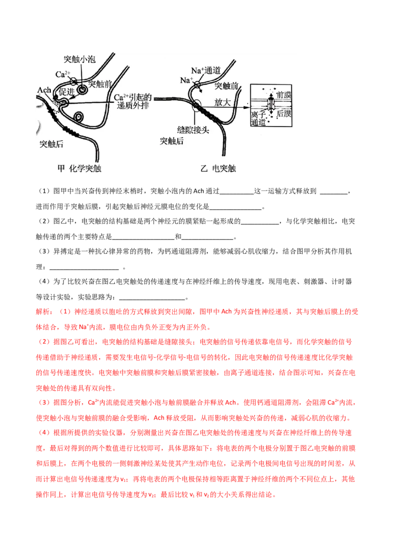 专题09稳态与调节分析（解析版）_2025年新高考资料_二轮复习_2025年高考生物二轮热点题型归纳与变式演练（新高考通用）3404350_专题09稳态与调节分析