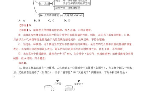 第四章光现象（单元测试）解析版_初物_八年级上下册+九年级全一册物理_八年级物理上册_单元测试（完）