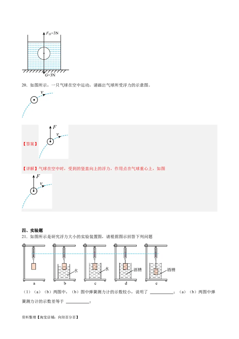 专题13浮力基础（解析版）_8、物理总复习_2024年中考复习资料_一轮复习_完备战2024年中考物理一轮复习考点帮（全国通用）_教师版（含答案解析）