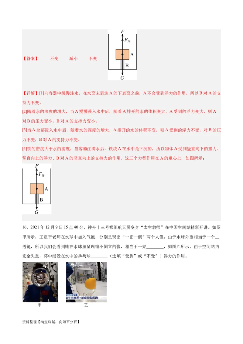 专题13浮力基础（解析版）_8、物理总复习_2024年中考复习资料_一轮复习_完备战2024年中考物理一轮复习考点帮（全国通用）_教师版（含答案解析）