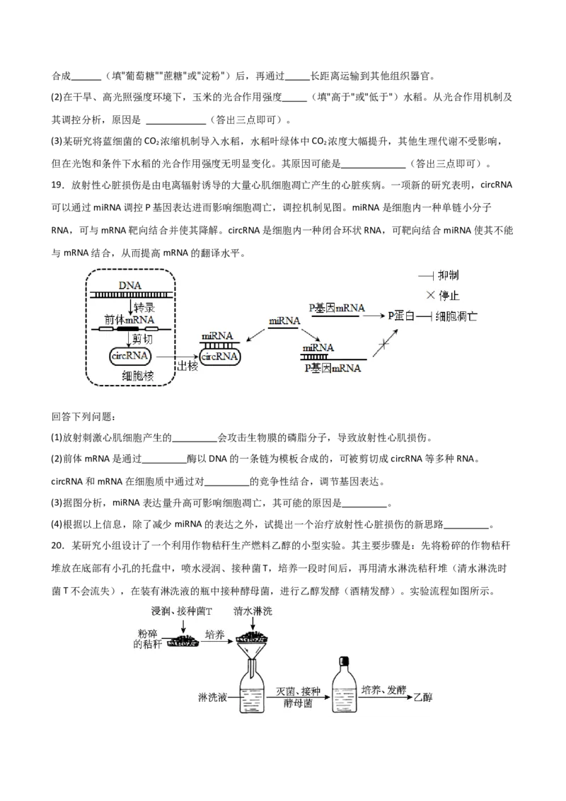 黄金卷06（考试版）-赢在高考&middot;黄金8卷备战2024年高考生物模拟卷（北京专用）_2024年新高考资料_4.2024高考模拟预测试卷