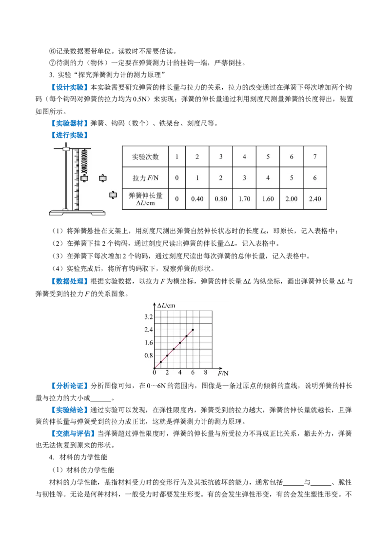 第七章力（知识清单）学生版_初物_八年级上下册+九年级全一册物理_八年级物理下册_知识清单（更新中）