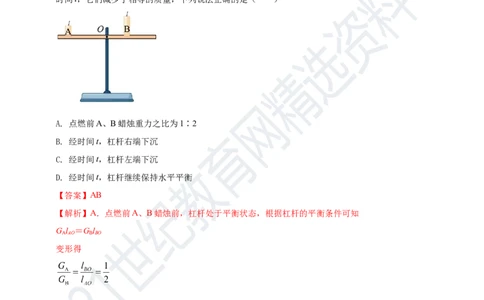 专题13杠杆及其平衡条件应用问题（解析版）_8、物理总复习_8.中考物理总复习_2023年中考复习资料_专项复习_2023年用小微专题精准练助力中考物理四点问题大突破