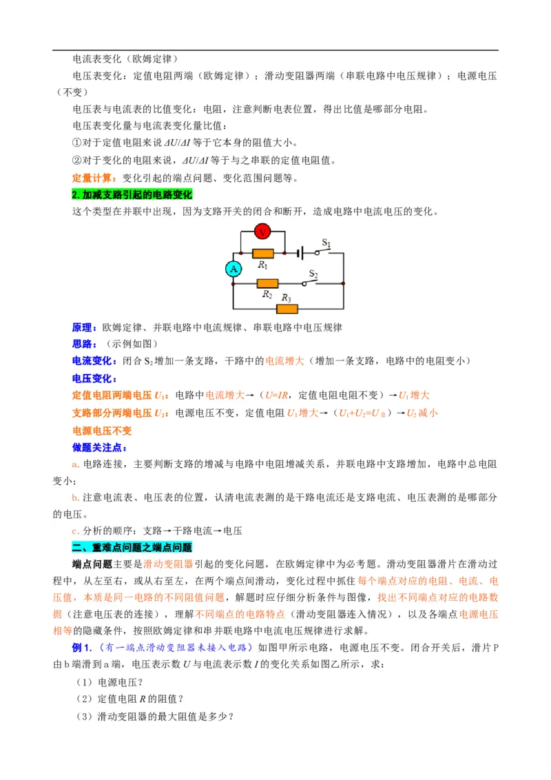 欧姆定律之变化问题_8、物理总复习_8.中考物理总复习_2024年中考复习资料_专项复习资料_2024年中考物理复习_❤更新专项复习