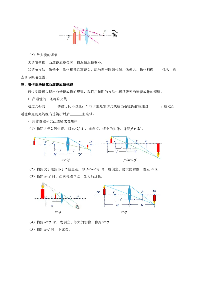 第五章透镜及其应用（知识清单）-（人教版）（学生版）_初物_八年级上下册+九年级全一册物理_八年级物理上册_老课标资料_单元知识清单