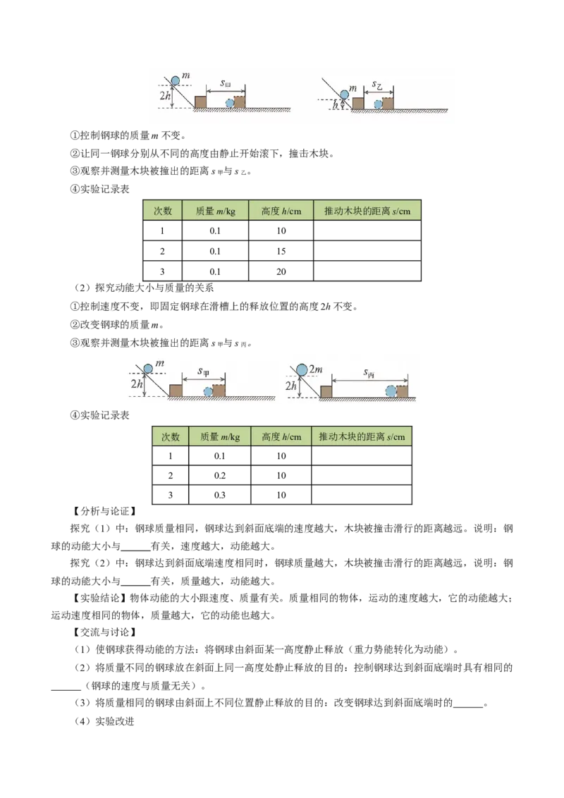 第十一章功和机械能（（知识清单）学生版_初物_八年级上下册+九年级全一册物理_八年级物理下册_知识清单（更新中）