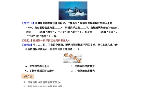 课时10.3物体的浮沉条件及应用（学生版）_初物_八年级上下册+九年级全一册物理_八年级物理下册_讲义（更新中）-U26