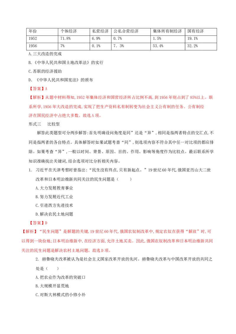 部编版中考历史十大题型与解题方法_《初中全科目知识点汇总》_初中历史知识点汇总