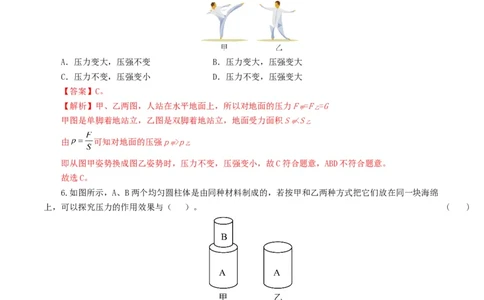 专题10压强（8题型）（练习）（解析版）_8、物理总复习_8.中考物理总复习_2024年中考复习资料_一轮复习资料_完2024年中考物理一轮复习课件+讲义+练习（全国通用）