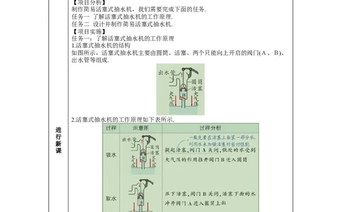 第4节跨学科实践：制作简易活塞式抽水机_初物_八年级上下册+九年级全一册物理_八年级物理下册_全套教学资源_课件教案教学反思_教案_第九章压强