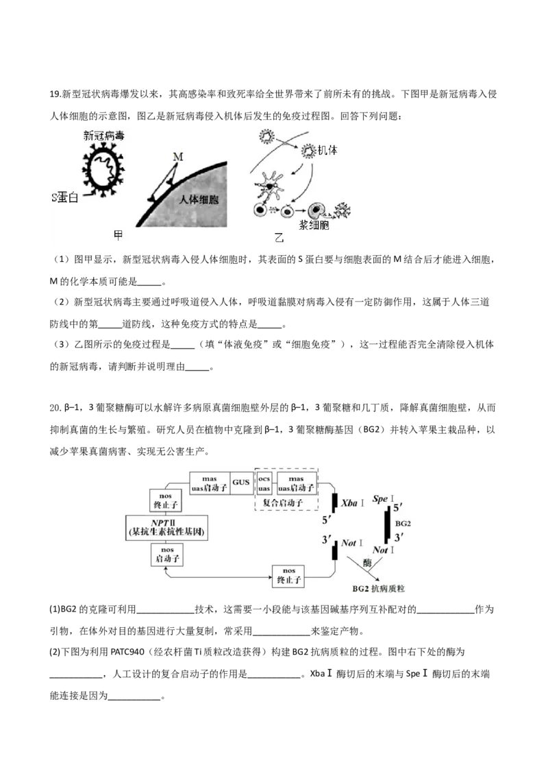 黄金卷07（考试版）_2024年新高考资料_4.2024高考模拟预测试卷_赢在高考&middot;黄金8卷备战2024年高考生物模拟卷（广东专用）31276448