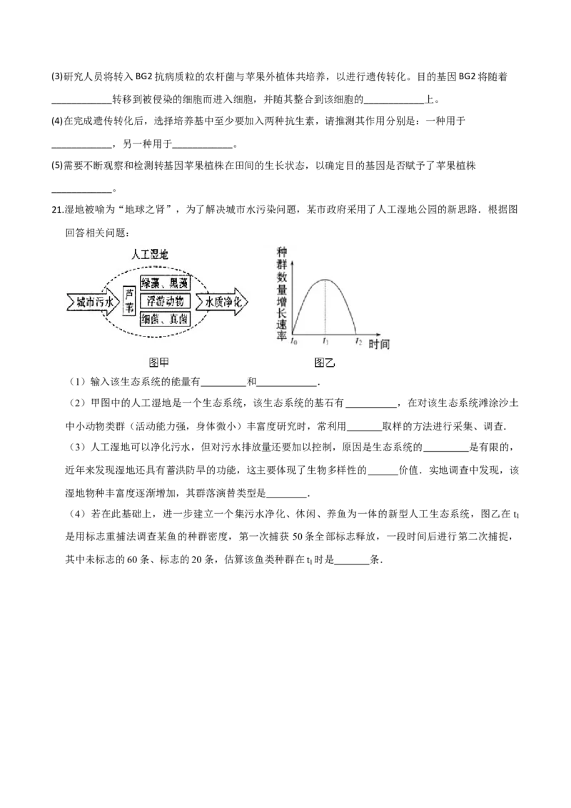 黄金卷07（考试版）_2024年新高考资料_4.2024高考模拟预测试卷_赢在高考&middot;黄金8卷备战2024年高考生物模拟卷（广东专用）31276448