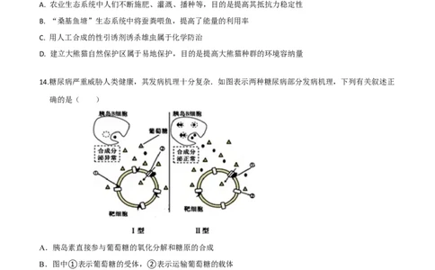 黄金卷07（考试版）_2024年新高考资料_4.2024高考模拟预测试卷_赢在高考&middot;黄金8卷备战2024年高考生物模拟卷（广东专用）31276448