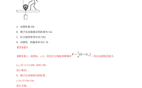 专题43滑轮（组）机械效率综合问题（解析版）_8、物理总复习_2024年中考复习资料_二轮复习_夺分宝典备考2024年物理二轮中考总复习71个重难点亮点专题专炼（全国通用）