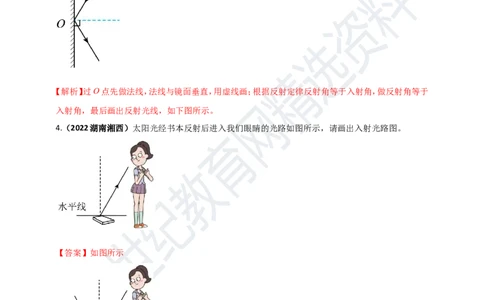 专题24光学做图重点问题（解析版）_8、物理总复习_8.中考物理总复习_2023年中考复习资料_专项复习_2023年用小微专题精准练助力中考物理四点问题大突破