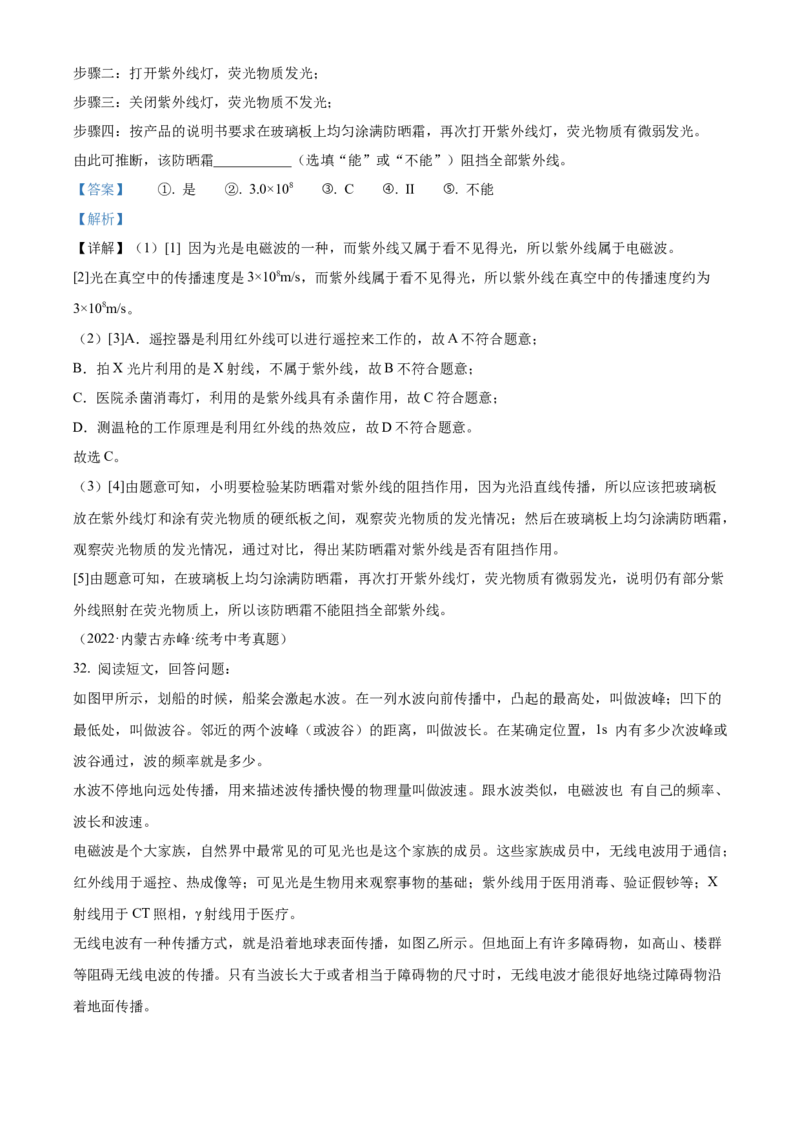 精品解析：第二十一章信息的传递-单元测（解析版）_初物_八年级上下册+九年级全一册物理_九年级物理全一册_单元试卷