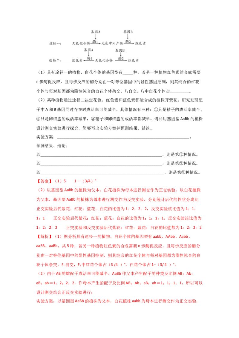 专题14_基因的自由组合定律(教师版)_新高考复习资料_2023年新高考复习资料_二轮复习_增分要点2023高考生物二轮复习专题解读和分层训练291073137
