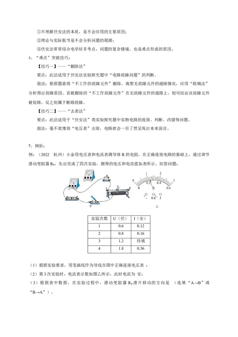 专题24伏安法应用攻略_8、物理总复习_8.中考物理总复习_2023年中考复习资料_专项复习_2023年中考物理重难点瓶颈突破（难点剖析+真题汇编+原创预测）（全国通用）