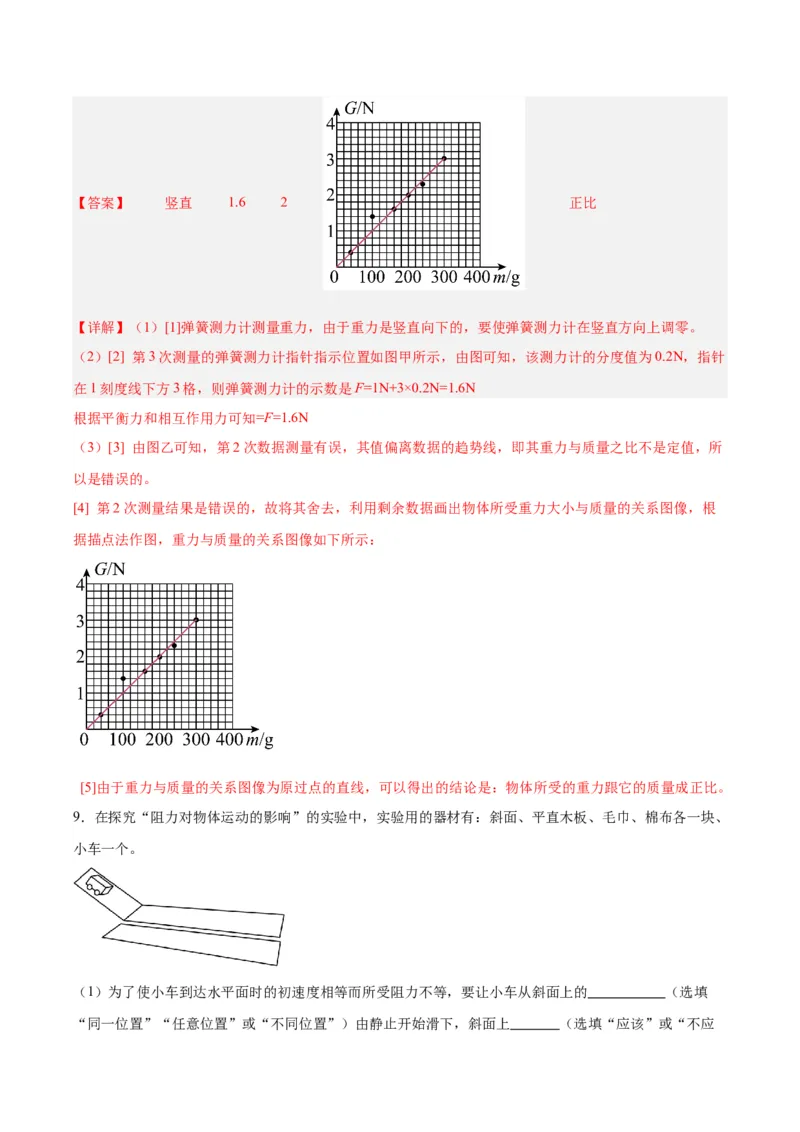 专题32力学实验专题（一）（解析版）_8、物理总复习_8.中考物理总复习_2024年中考复习资料_一轮复习资料_完备战2024年中考物理一轮复习讲义练习（全国通用）_教师版（含答案解析）