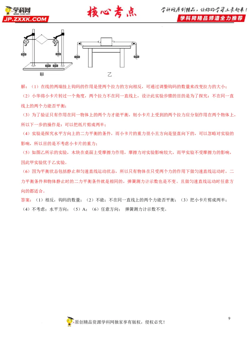 专题14平衡力辨析及应用（解析版）-2022年中考物理二轮专项复习核心考点突破与必刷题型汇编（全国通用）_8、物理总复习_8.中考物理总复习_2022年中考复习资料