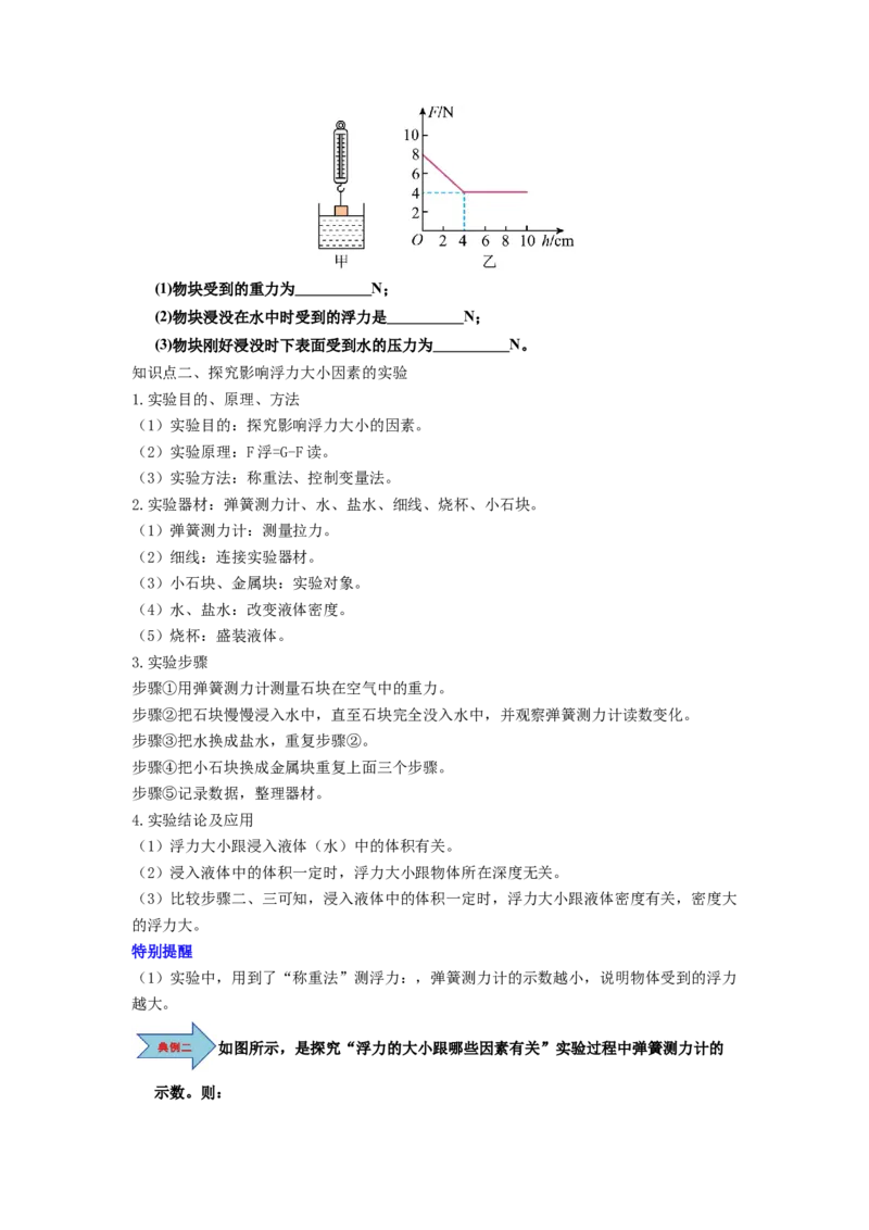 课时10.1浮力（学生版）_初物_八年级上下册+九年级全一册物理_八年级物理下册_讲义（更新中）-U26