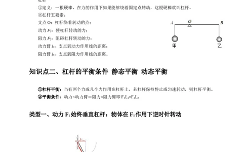 专题11杠杆的平衡条件动态平衡最小力分析（解析版）_8、物理总复习_2024年中考复习资料_二轮复习_2024年中考物理二轮专项复习核心考点讲解与必刷题型汇编