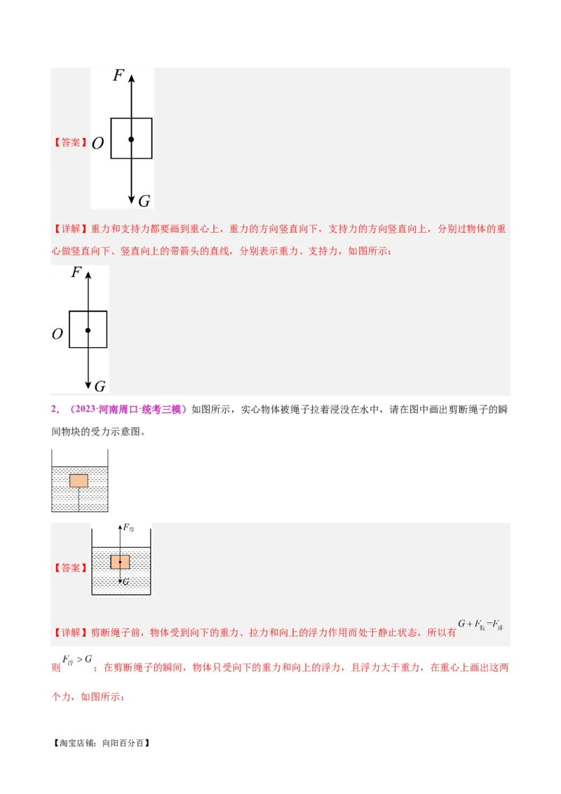 专题29力学作图专题（解析版）_8、物理总复习_2024年中考复习资料_一轮复习_完备战2024年中考物理一轮复习考点帮（全国通用）_教师版（含答案解析）