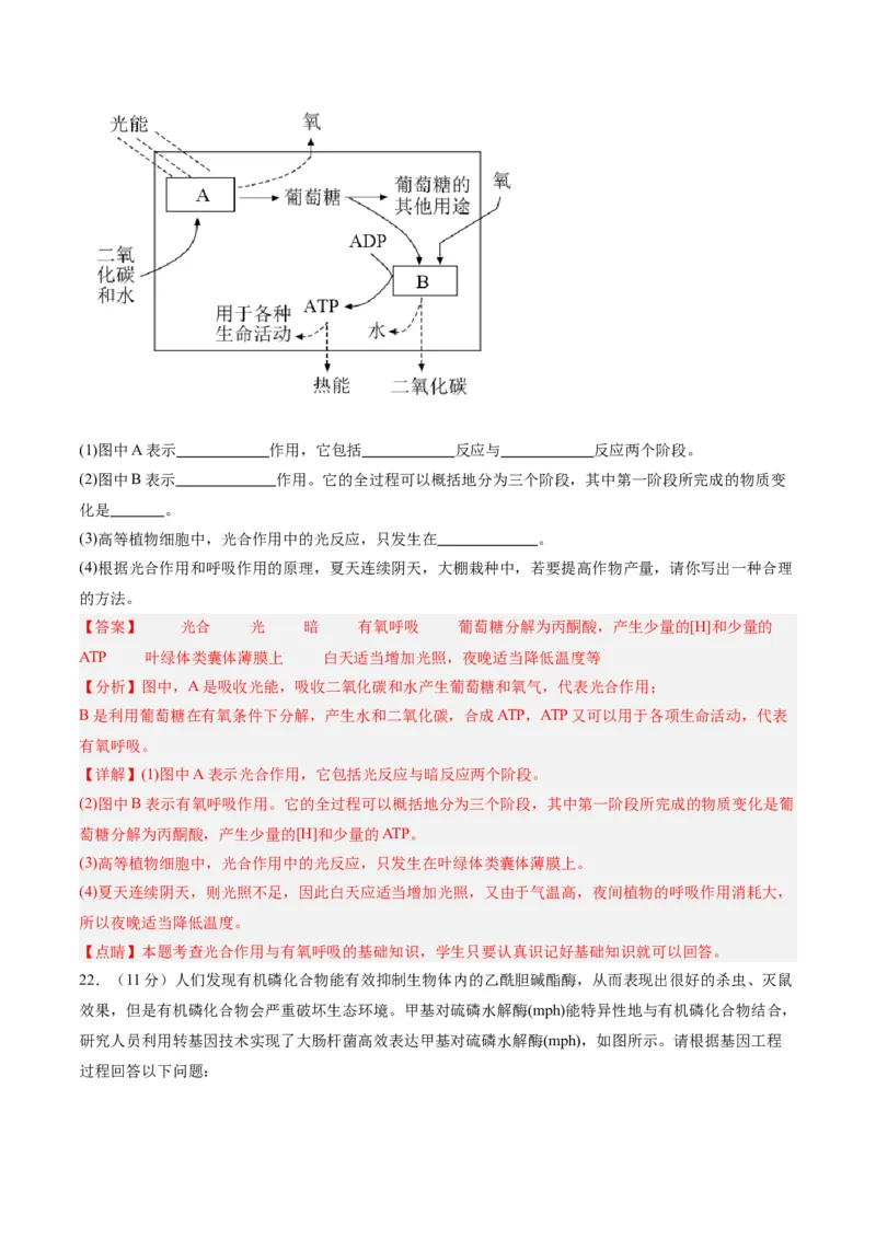 黄金卷02（解析版）-赢在高考&middot;黄金8卷备战2024年高考生物模拟卷（辽宁专用）_2024年新高考资料_4.2024高考模拟预测试卷