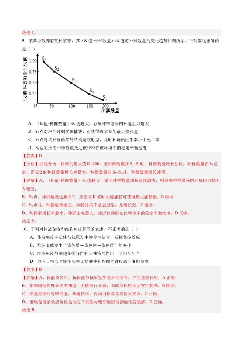 黄金卷02（解析版）-赢在高考&middot;黄金8卷备战2024年高考生物模拟卷（辽宁专用）_2024年新高考资料_4.2024高考模拟预测试卷