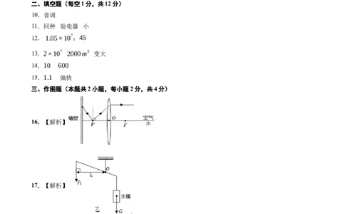 物理（辽宁卷）（参考答案及评分标准）_8、物理总复习_2024中考模拟题物理_一模_物理（辽宁卷）-2024年中考第一次模拟考试_2024中考物理第一次模拟考试（辽宁卷）