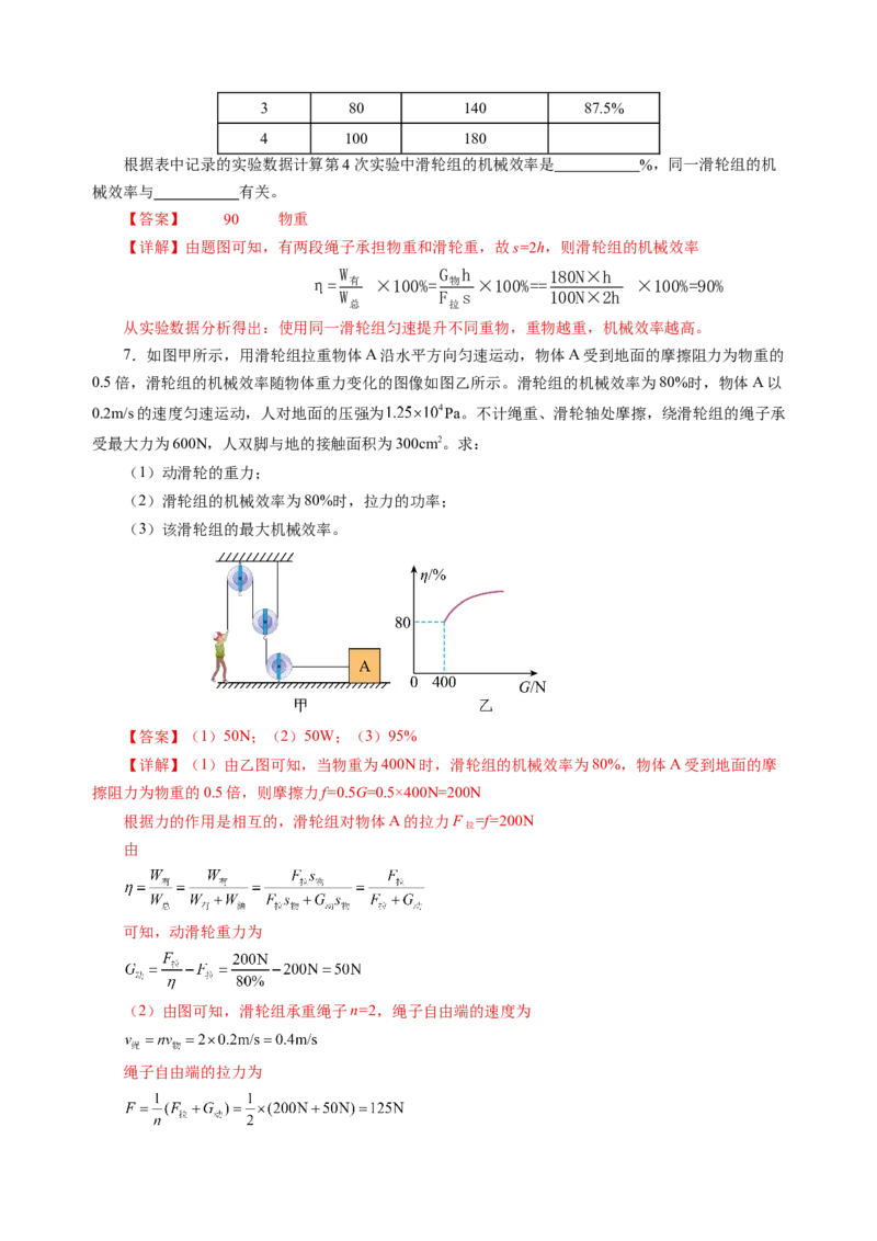 专题08机械能和简单机械（讲练）解析版_8、物理总复习_8.中考物理总复习_2024年中考复习资料_二轮复习资料_完2024年中考物理二轮复习课件+讲义+练习（全国通用）