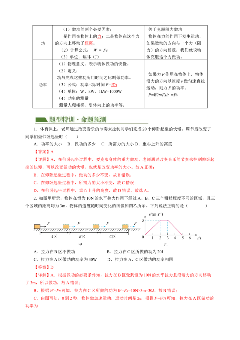 专题08机械能和简单机械（讲练）解析版_8、物理总复习_8.中考物理总复习_2024年中考复习资料_二轮复习资料_完2024年中考物理二轮复习课件+讲义+练习（全国通用）